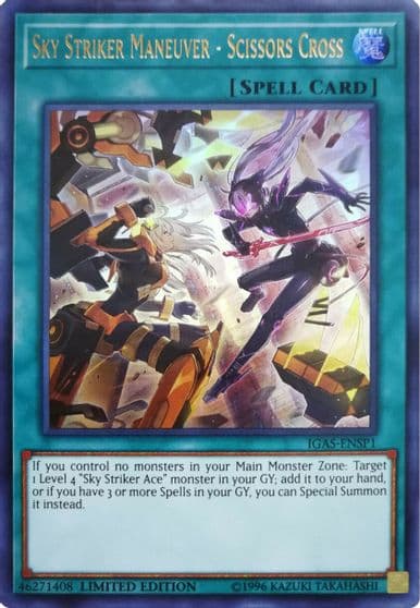Sky Striker Maneuver Scissors Cross IGAS ENSP1 Ignition Assault Yu-Gi-Oh! card