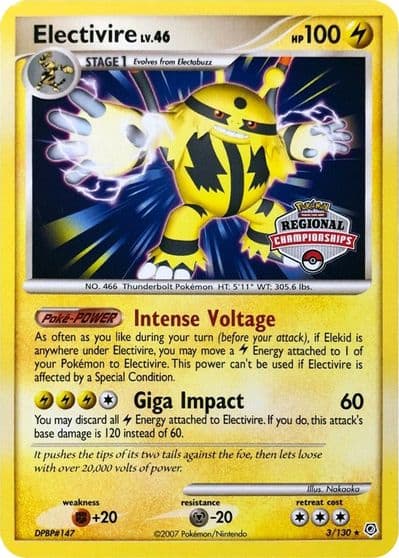 Electivire (Regional Championships) League & Championship Cards Pokemon card