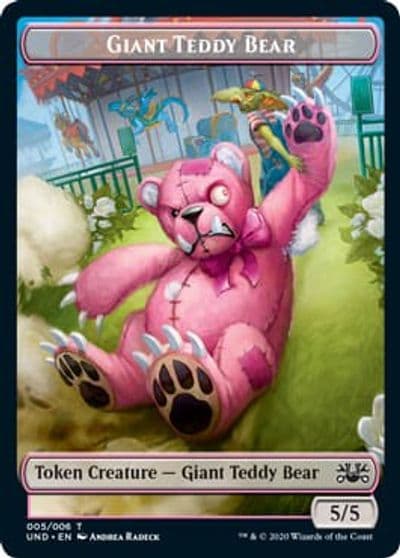 Giant Teddy Bear Acorn Stash Double sided Token Unsanctioned Magic card