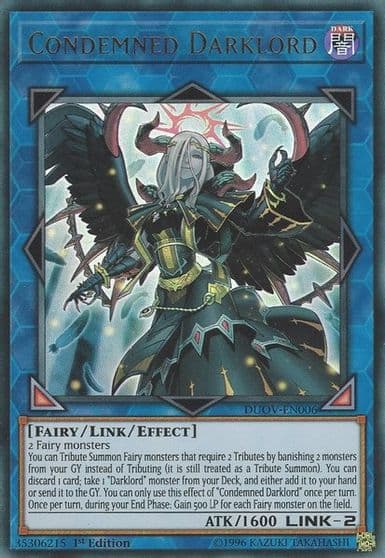 Condemned Darklord Duel Overload Yu-Gi-Oh! card