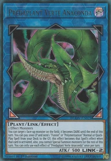 Predaplant Verte Anaconda Duel Overload Yu-Gi-Oh! card