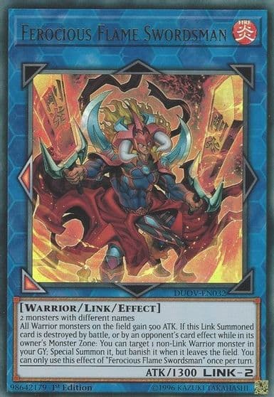 Ferocious Flame Swordsman Duel Overload Yu-Gi-Oh! card