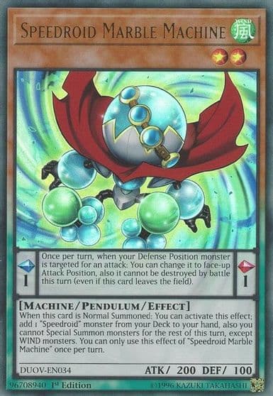 Speedroid Marble Machine Duel Overload Yu-Gi-Oh! card