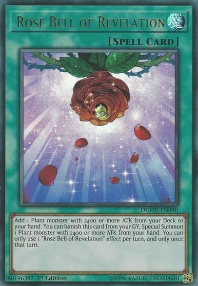 Rose Bell of Revelation Duel Overload Yu-Gi-Oh! card
