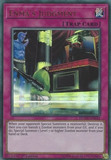 Enmas Judgment Duel Overload Yu-Gi-Oh! card