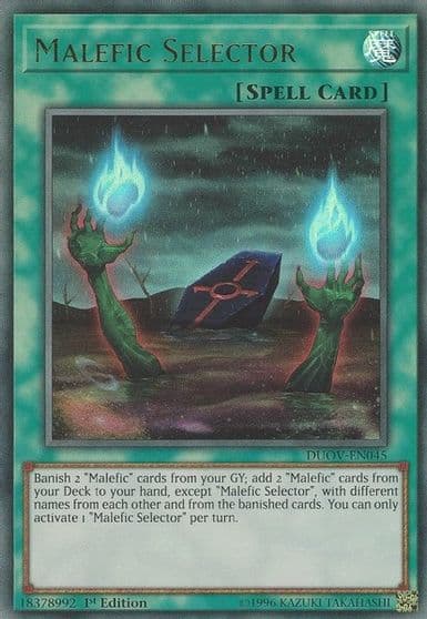 Malefic Selector Duel Overload Yu-Gi-Oh! card