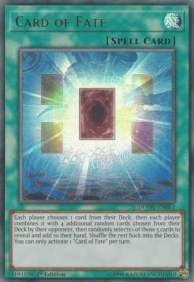 Card of Fate Duel Overload Yu-Gi-Oh! card