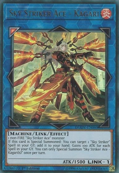 Sky Striker Ace Kagari Duel Overload Yu-Gi-Oh! card