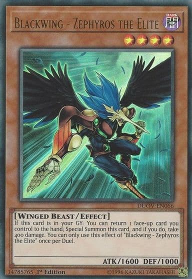 Blackwing Zephyros the Elite Duel Overload Yu-Gi-Oh! card