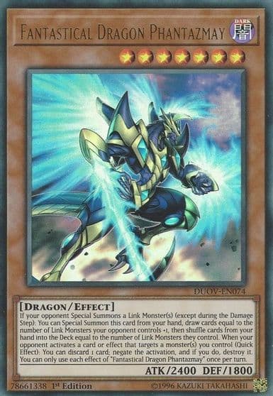 Fantastical Dragon Phantazmay Duel Overload Yu-Gi-Oh! card