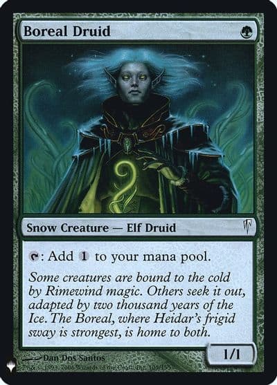Boreal Druid The List Reprints Magic card