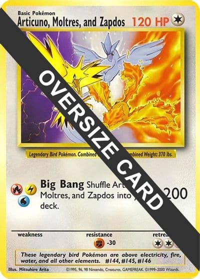 Articuno, Moltres, and Zapdos (Warner Bros. Promo) Jumbo Cards Pokemon card