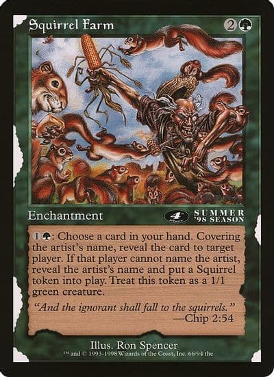Squirrel Farm 4th Place Arena League Oversize Cards Magic card