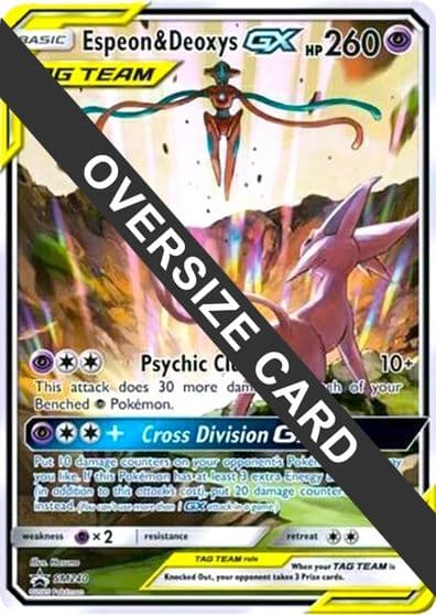 Espeon & Deoxys GX Oversized - SM240 (SM Black Star Promo) Jumbo Cards Pokemon card