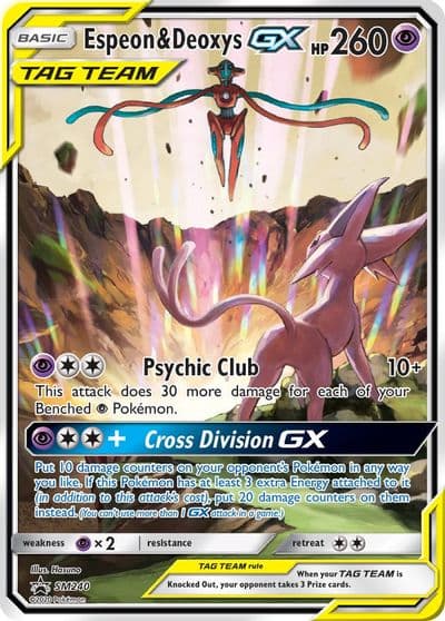Espeon & Deoxys GX - SM240 SM Promos Pokemon card