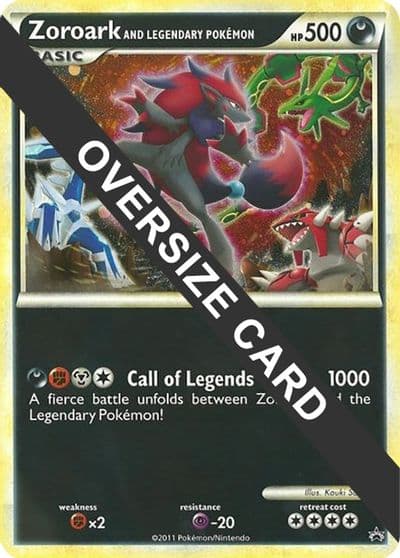 Zoroark and Legendary Pokemon (World of Illusions Promo) Jumbo Cards Pokemon card