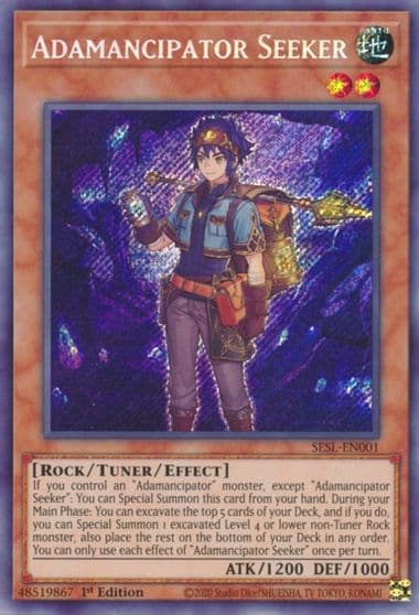 Adamancipator Seeker Secret Slayers Yu-Gi-Oh! card
