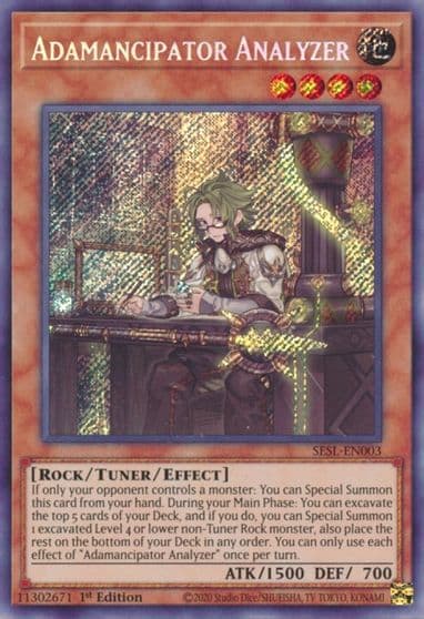 Adamancipator Analyzer Secret Slayers Yu-Gi-Oh! card