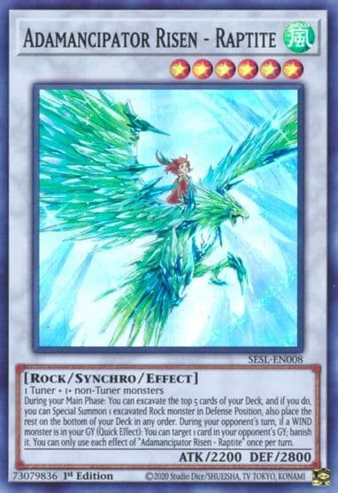 Adamancipator Risen Raptite Secret Slayers Yu-Gi-Oh! card