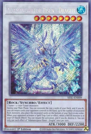 Adamancipator Risen Dragite Secret Slayers Yu-Gi-Oh! card