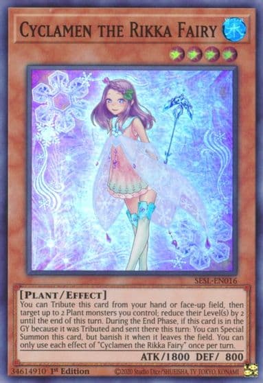 Cyclamen the Rikka Fairy Secret Slayers Yu-Gi-Oh! card