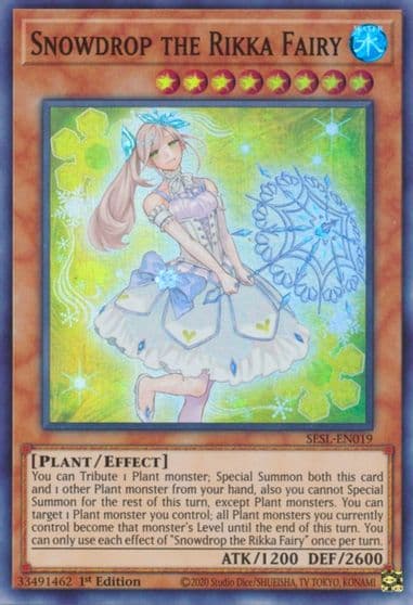 Snowdrop the Rikka Fairy Secret Slayers Yu-Gi-Oh! card
