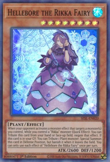 Hellebore the Rikka Fairy Secret Slayers Yu-Gi-Oh! card