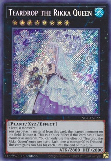 Teardrop the Rikka Queen Secret Slayers Yu-Gi-Oh! card