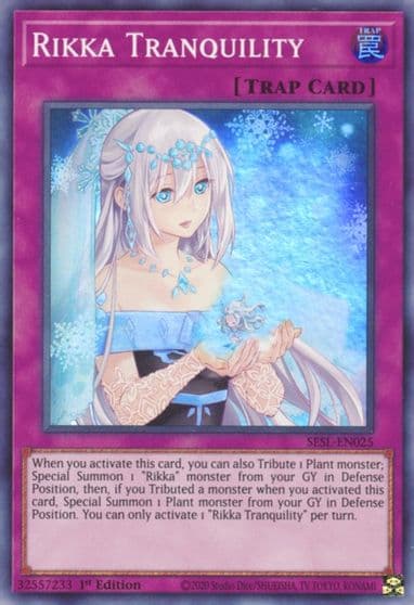 Rikka Tranquility Secret Slayers Yu-Gi-Oh! card