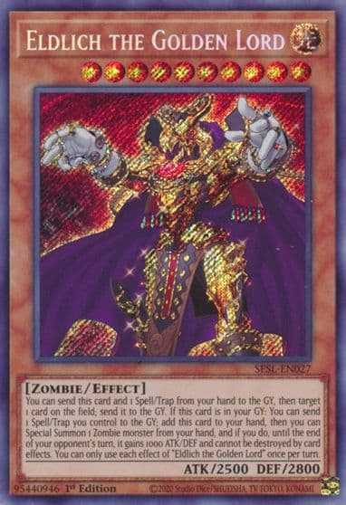 Eldlich the Golden Lord Secret Slayers Yu-Gi-Oh! card