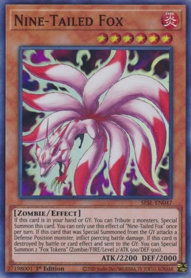 Nine Tailed Fox Secret Slayers Yu-Gi-Oh! card