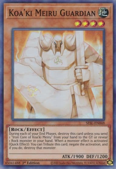 Koaki Meiru Guardian Secret Slayers Yu-Gi-Oh! card