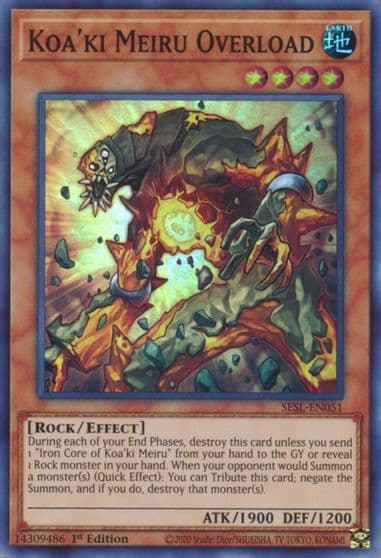 Koaki Meiru Overload Secret Slayers Yu-Gi-Oh! card