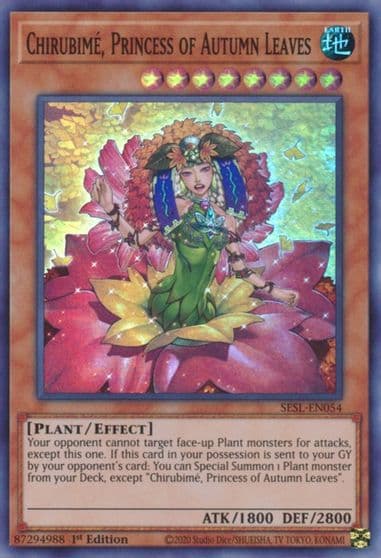 Chirubime Princess of Autumn Leaves Secret Slayers Yu-Gi-Oh! card