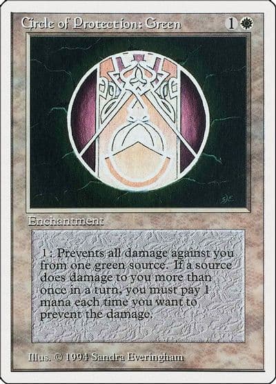 Circle of Protection Green Summer Magic Magic card
