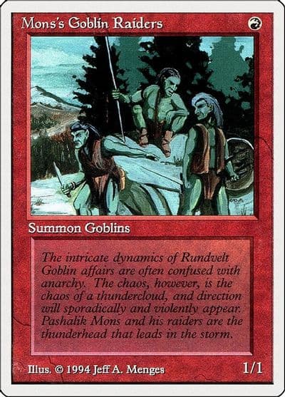 Monss Goblin Raiders Summer Magic Magic card