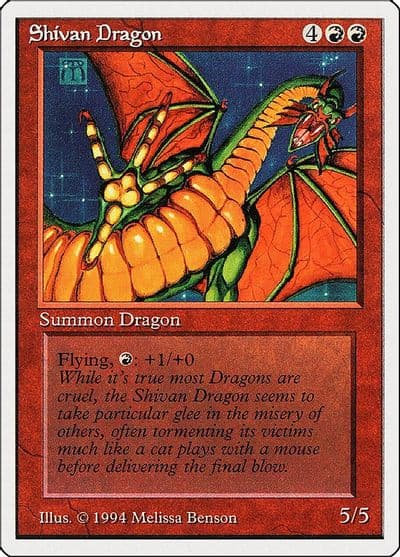 Shivan Dragon Summer Magic Magic card
