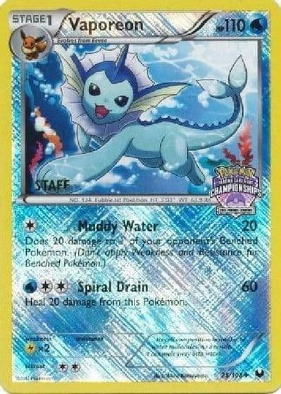 Vaporeon (State Championships) [Staff] League & Championship Cards Pokemon card