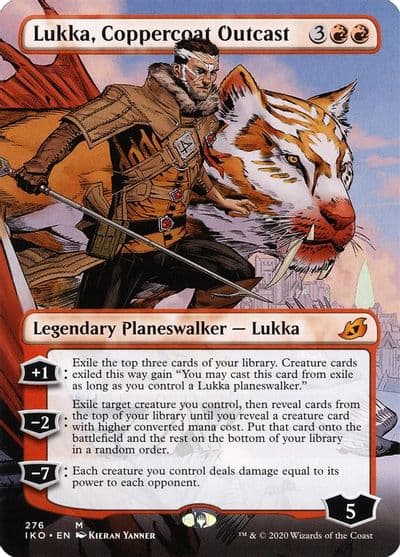 Lukka Coppercoat Outcast Borderless Ikoria: Lair of Behemoths Magic card