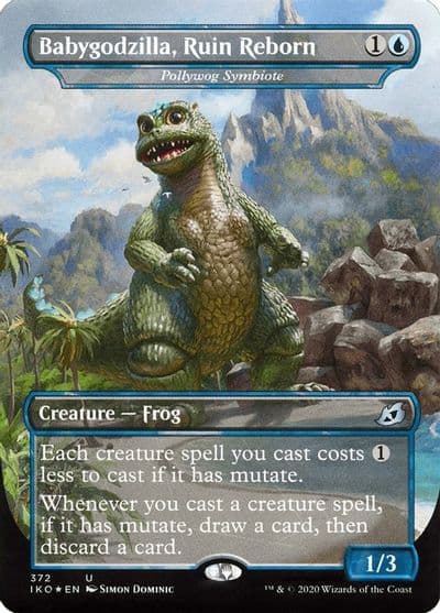 Babygodzilla Ruin Reborn Pollywog Symbiote Ikoria: Lair of Behemoths Magic card