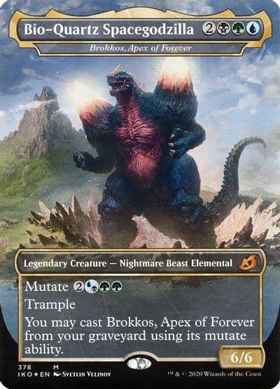 Bio Quartz Spacegodzilla Brokkos Apex of Forever Ikoria: Lair of Behemoths Magic card