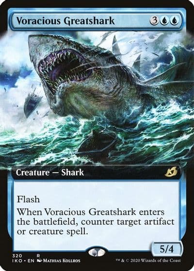 Voracious Greatshark Extended Art Ikoria: Lair of Behemoths Magic card