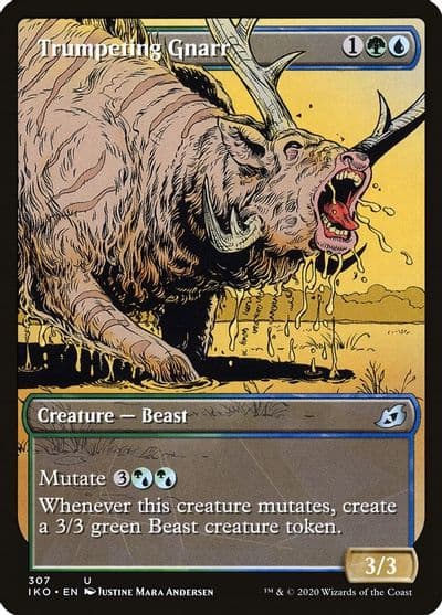 Trumpeting Gnarr Showcase Ikoria: Lair of Behemoths Magic card