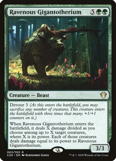 Ravenous Gigantotherium Commander 2020 Magic card