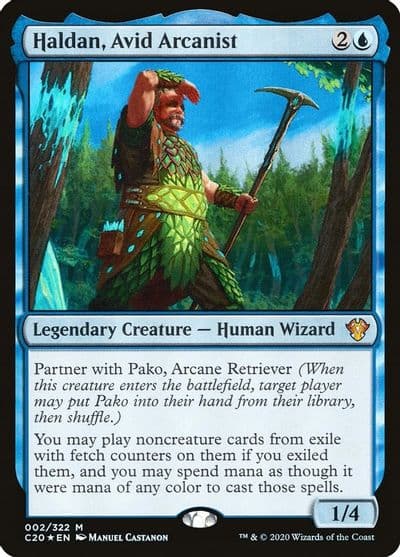 Haldan Avid Arcanist Commander 2020 Magic card