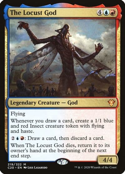 The Locust God Commander 2020 Magic card