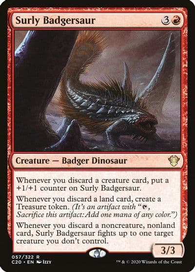 Surly Badgersaur Commander 2020 Magic card