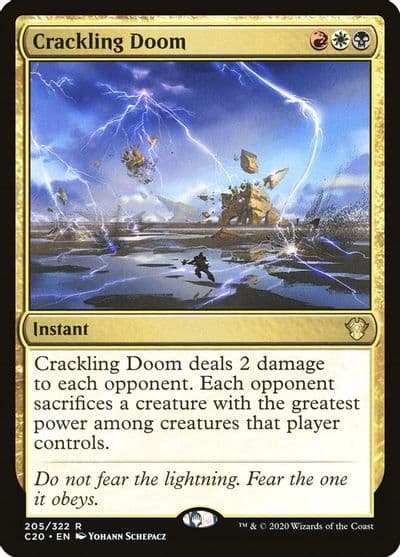 Crackling Doom Commander 2020 Magic card
