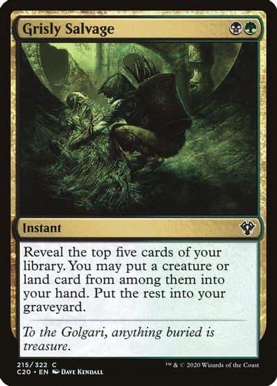 Grisly Salvage Commander 2020 Magic card