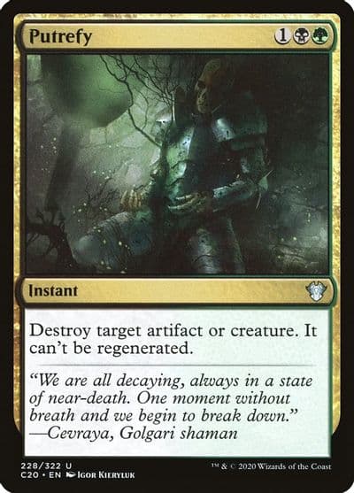Putrefy Commander 2020 Magic card